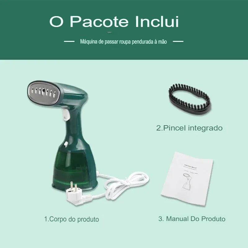 Vaporizador de Roupas Portátil Vertical - 280ml, 7 Orifícios, Aquecimento Rápido em 20 Segundos,